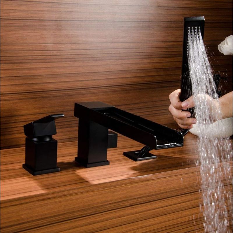 Casa si Gradina - Sanitare - Lavoar baie si accesorii - Baterii sanitare - Baterie cada, Blackswan, Tip M32, model negru mat, dimensiune 25.5 cm - Infinity.ro
