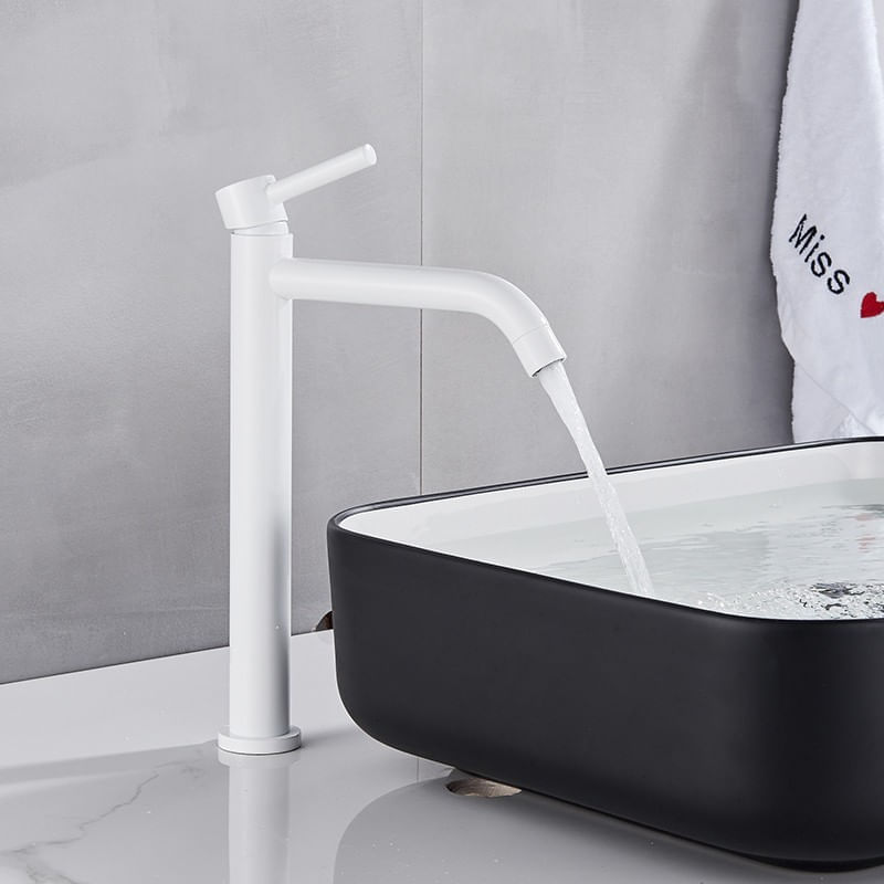 Casa si Gradina - Sanitare - Lavoar baie si accesorii - Baterii sanitare - Baterie chiuveta baie, Blackswan, Tip M142, model alb, dimensiune 30.7 cm - Infinity.ro