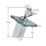 Casa si Gradina - Sanitare - Lavoar baie si accesorii - Baterii sanitare - Baterie chiuveta baie cu led, Blackswan, Tip Cascada M21, model crom, dimensiune 18 cm - Infinity.ro