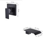 Casa si Gradina - Sanitare - Lavoar baie si accesorii - Baterii sanitare - Baterie chiuveta baie, Blackswan, Tip Cascada M77, model negru mat, dimensiune 16.5 cm - Infinity.ro