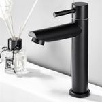 Casa si Gradina - Sanitare - Lavoar baie si accesorii - Baterii sanitare - Baterie chiuveta baie, Blackswan, Tip M301, model negru mat cu montare pe chiuveta, dimensiune 17.3 cm - Infinity.ro