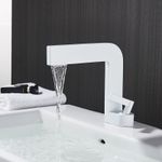 Casa si Gradina - Sanitare - Lavoar baie si accesorii - Baterii sanitare - Baterie chiuveta baie, Blackswan, Tip M25, model alb, dimensiune 20 cm - Infinity.ro