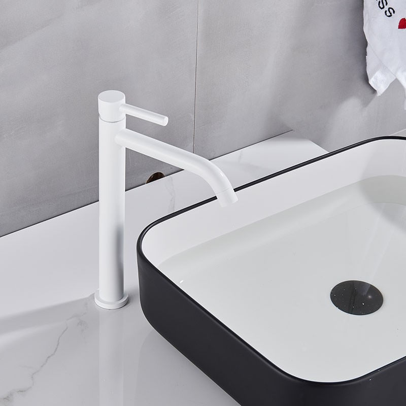 Casa si Gradina - Sanitare - Lavoar baie si accesorii - Baterii sanitare - Baterie chiuveta baie, Blackswan, Tip M142, model alb, dimensiune 30.7 cm - Infinity.ro