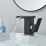 Casa si Gradina - Sanitare - Lavoar baie si accesorii - Baterii sanitare - Baterie chiuveta baie, Blackswan, Tip M173, model negru mat cu LED, dimensiune 12.5 cm - Infinity.ro