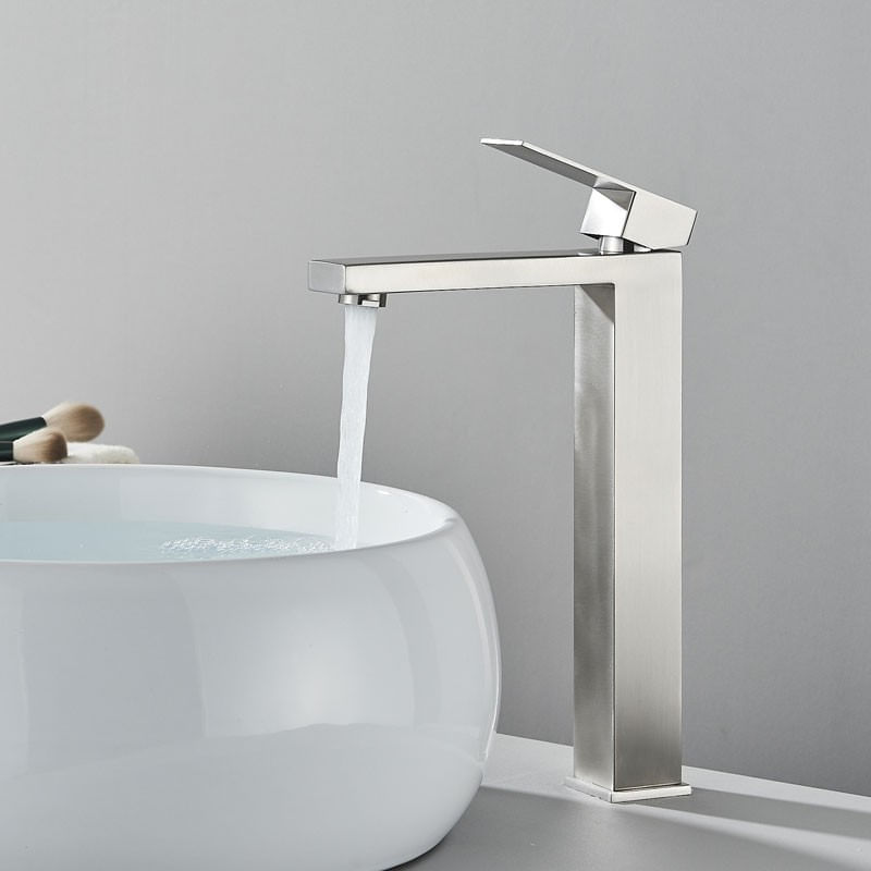 Casa si Gradina - Sanitare - Lavoar baie si accesorii - Baterii sanitare - Baterie chiuveta baie, Blackswan, Tip M308, model nichel lung, dimensiune 30.5 cm - Infinity.ro