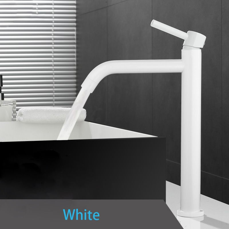 Casa si Gradina - Sanitare - Lavoar baie si accesorii - Baterii sanitare - Baterie chiuveta baie, Blackswan, Tip M142, model alb, dimensiune 30.7 cm - Infinity.ro