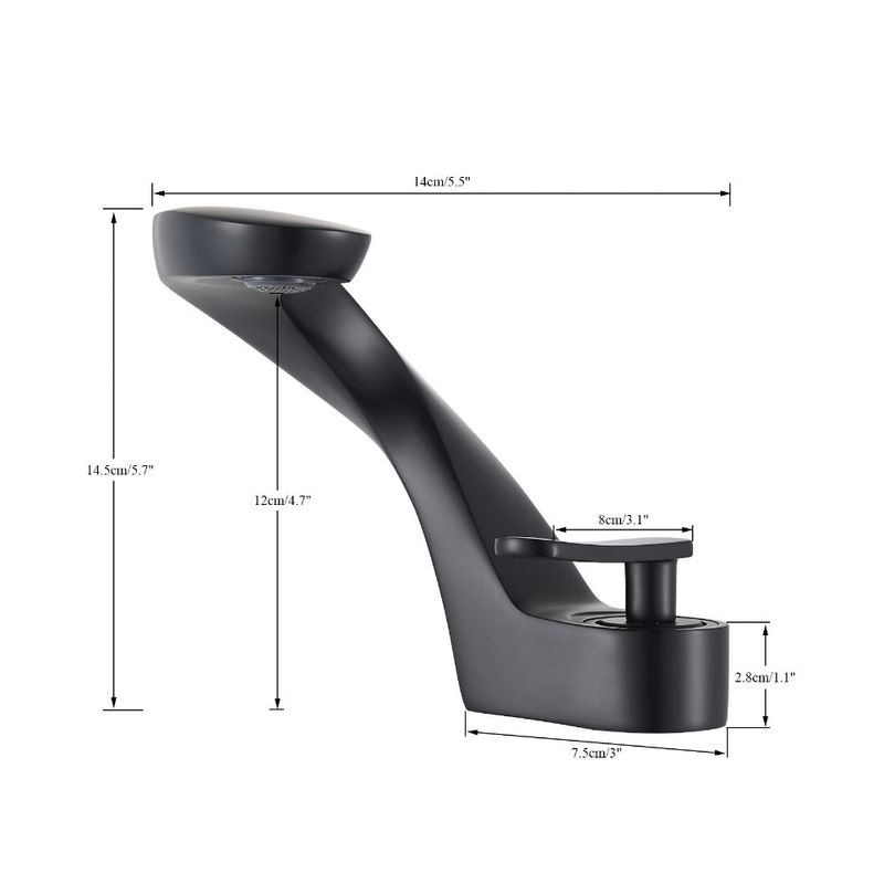 Casa si Gradina - Sanitare - Lavoar baie si accesorii - Baterii sanitare - Baterie chiuveta baie, Blackswan, Tip M13, model negru mat, dimensiune 14.5 cm - Infinity.ro