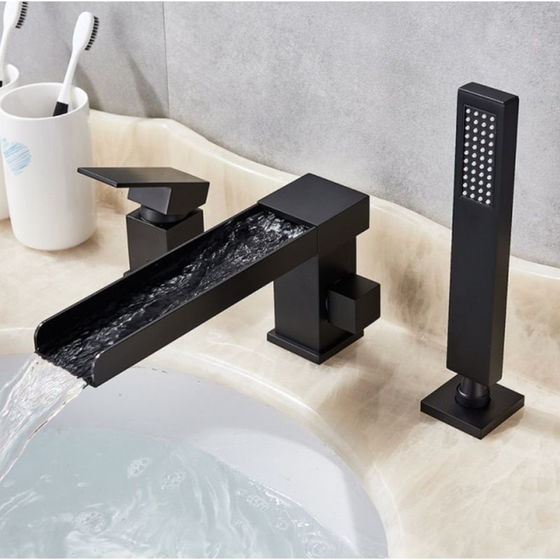Casa si Gradina - Sanitare - Lavoar baie si accesorii - Baterii sanitare - Baterie cada, Blackswan, Tip M32, model negru mat, dimensiune 25.5 cm - Infinity.ro