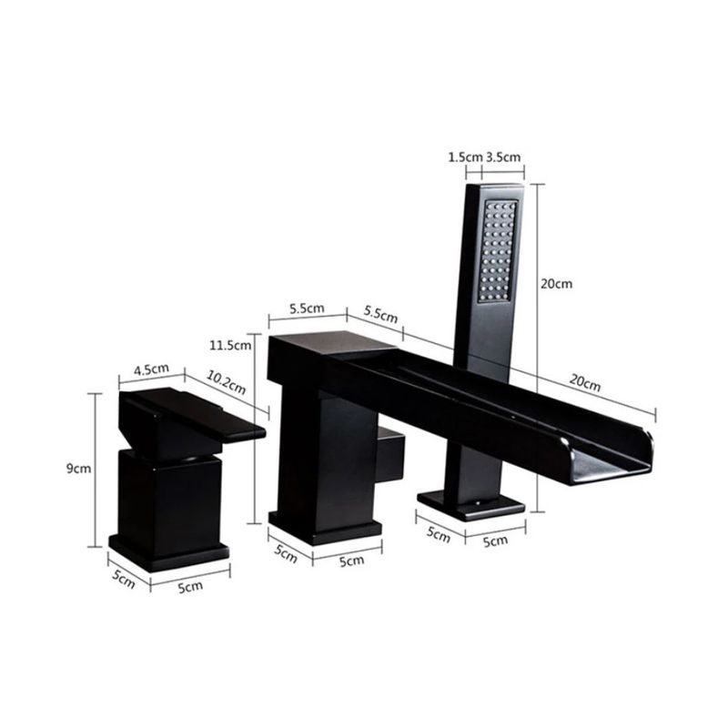 Casa si Gradina - Sanitare - Lavoar baie si accesorii - Baterii sanitare - Baterie cada, Blackswan, Tip M32, model negru mat, dimensiune 25.5 cm - Infinity.ro