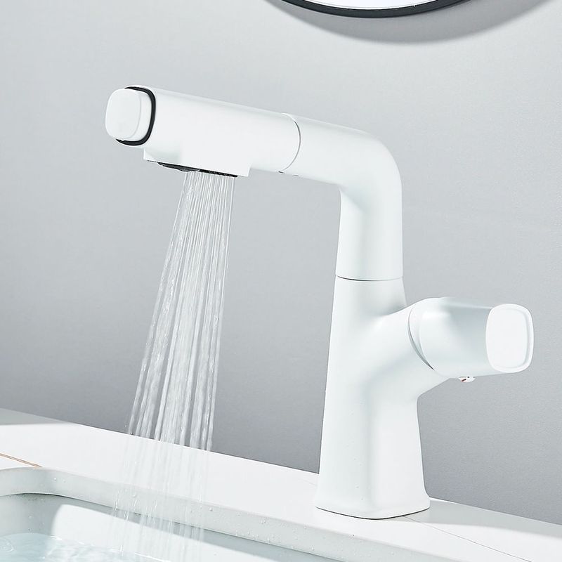 Casa si Gradina - Sanitare - Lavoar baie si accesorii - Baterii sanitare - Baterie chiuveta baie, Blackswan, Tip M350, model alb liftable, cu doua moduri, dimensiune 24 cm - Infinity.ro