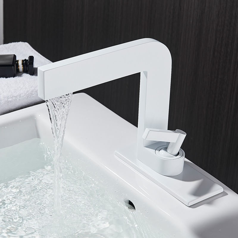 Casa si Gradina - Sanitare - Lavoar baie si accesorii - Baterii sanitare - Baterie chiuveta baie, Blackswan, Tip M25, model alb, dimensiune 20 cm - Infinity.ro