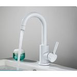 Casa si Gradina - Sanitare - Lavoar baie si accesorii - Baterii sanitare - Baterie chiuveta baie, Blackswan, Tip M238, model alb rotund, dimensiune 23.5 cm - Infinity.ro