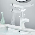 Casa si Gradina - Sanitare - Lavoar baie si accesorii - Baterii sanitare - Baterie chiuveta baie, Blackswan, Tip M350, model alb liftable, cu doua moduri, dimensiune 24 cm - Infinity.ro