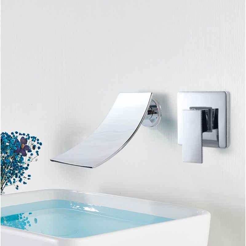 Casa si Gradina - Sanitare - Lavoar baie si accesorii - Baterii sanitare - Baterie chiuveta baie, Blackswan, Tip cascada M2, model crom, dimensiune 18 cm - Infinity.ro