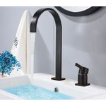 Casa si Gradina - Sanitare - Lavoar baie si accesorii - Baterii sanitare - Baterie chiuveta baie, Blackswan, Tip M50, model negru, dimensiune 35 cm - Infinity.ro