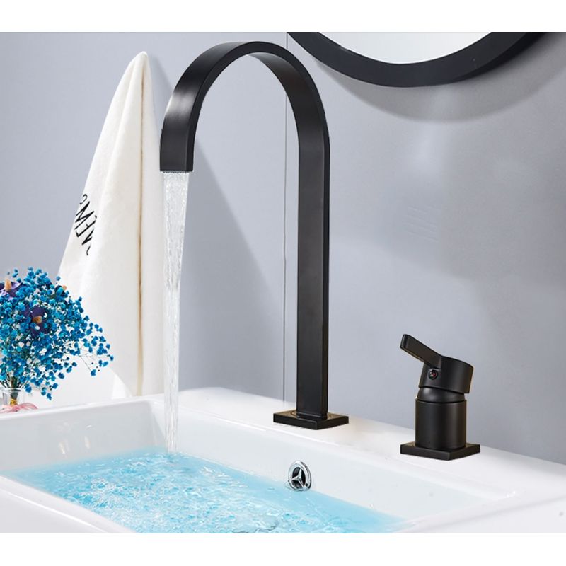 Casa si Gradina - Sanitare - Lavoar baie si accesorii - Baterii sanitare - Baterie chiuveta baie, Blackswan, Tip M50, model negru, dimensiune 35 cm - Infinity.ro