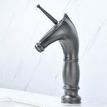 Casa si Gradina - Sanitare - Lavoar baie si accesorii - Baterii sanitare - Baterie chiuveta baie, Blackswan, Tip M276 Unicorn, model gri mediu, dimensiune 27.2 cm - Infinity.ro