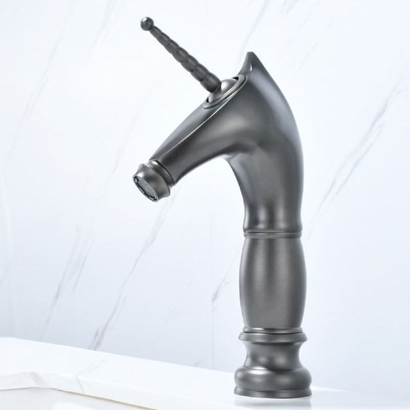 Casa si Gradina - Sanitare - Lavoar baie si accesorii - Baterii sanitare - Baterie chiuveta baie, Blackswan, Tip M276 Unicorn, model gri mediu, dimensiune 27.2 cm - Infinity.ro