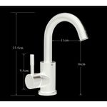 Casa si Gradina - Sanitare - Lavoar baie si accesorii - Baterii sanitare - Baterie chiuveta baie, Blackswan, Tip M238, model alb rotund, dimensiune 23.5 cm - Infinity.ro