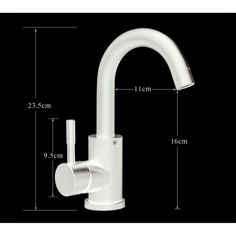 Casa si Gradina - Sanitare - Lavoar baie si accesorii - Baterii sanitare - Baterie chiuveta baie, Blackswan, Tip M238, model alb rotund, dimensiune 23.5 cm - Infinity.ro