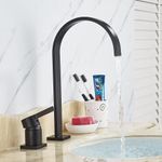 Casa si Gradina - Sanitare - Lavoar baie si accesorii - Baterii sanitare - Baterie chiuveta baie, Blackswan, Tip M50, model negru, dimensiune 35 cm - Infinity.ro