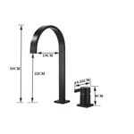 Casa si Gradina - Sanitare - Lavoar baie si accesorii - Baterii sanitare - Baterie chiuveta baie, Blackswan, Tip M50, model negru, dimensiune 35 cm - Infinity.ro