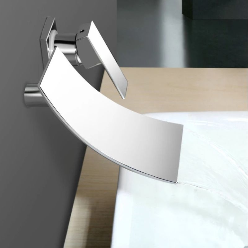 Casa si Gradina - Sanitare - Lavoar baie si accesorii - Baterii sanitare - Baterie chiuveta baie, Blackswan, Tip cascada M2, model crom, dimensiune 18 cm - Infinity.ro