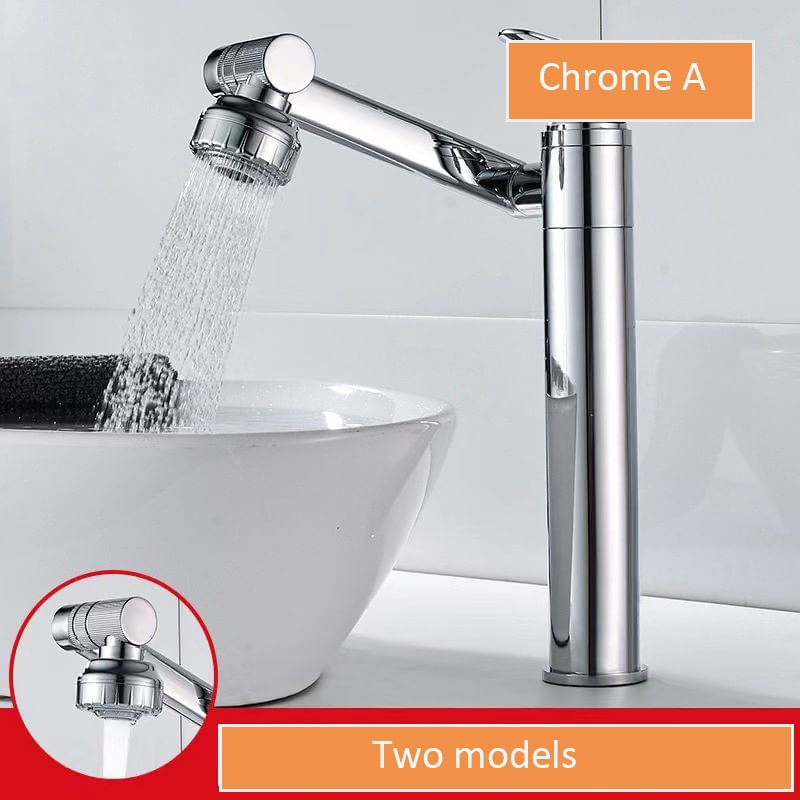 Casa si Gradina - Sanitare - Lavoar baie si accesorii - Baterii sanitare - Baterie chiuveta baie, Blackswan, Tip M333, model inalt crom rotativ, cu 2 moduri si pipa mobila, dimensiune 30 cm - Infinity.ro