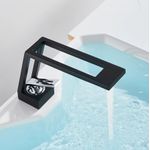 Casa si Gradina - Sanitare - Lavoar baie si accesorii - Baterii sanitare - Baterie chiuveta baie, Blackswan, Tip M26, model negru mat, dimensiune 15 cm - Infinity.ro