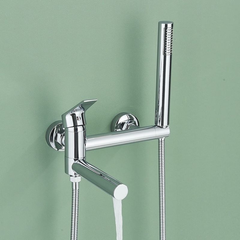 Casa si Gradina - Sanitare - Lavoar baie si accesorii - Baterii sanitare - Baterie cada, Blackswan, Tip M99, model crom lucios, cu pipa mobila, dimensiune 19.5 cm - Infinity.ro
