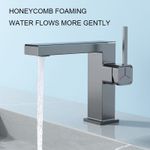 Casa si Gradina - Sanitare - Lavoar baie si accesorii - Baterii sanitare - Baterie chiuveta baie, Blackswan, Tip M344, model gri antracit, cu display digital, dimensiune 20.3 cm - Infinity.ro