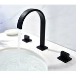 Casa si Gradina - Sanitare - Lavoar baie si accesorii - Baterii sanitare - Baterie chiuveta baie, Blackswan, Tip M58, model negru mat, dimensiune 23.5 cm - Infinity.ro