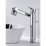 Casa si Gradina - Sanitare - Lavoar baie si accesorii - Baterii sanitare - Baterie chiuveta baie, Blackswan, Tip M333, model inalt crom rotativ, cu 2 moduri si pipa mobila, dimensiune 30 cm - Infinity.ro
