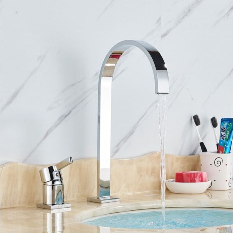Casa si Gradina - Sanitare - Lavoar baie si accesorii - Baterii sanitare - Baterie chiuveta baie, Blackswan, Tip M49, model crom, dimensiune 35 cm - Infinity.ro