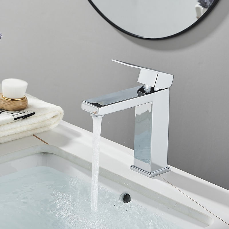 Casa si Gradina - Sanitare - Lavoar baie si accesorii - Baterii sanitare - Baterie chiuveta baie, Blackswan, Tip M309, model crom scurt, dimensiune 18.5 cm - Infinity.ro
