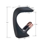 Casa si Gradina - Sanitare - Lavoar baie si accesorii - Baterii sanitare - Baterie chiuveta baie, Blackswan, Tip cascada M47, model negru/ rose gold, dimensiune 19 cm - Infinity.ro