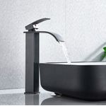 Casa si Gradina - Sanitare - Lavoar baie si accesorii - Baterii sanitare - Baterie chiuveta baie, Blackswan, Tip M53, model negru mat, dimensiune 27 cm - Infinity.ro