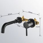 Casa si Gradina - Sanitare - Lavoar baie si accesorii - Baterii sanitare - Baterie chiuveta baie, Blackswan, Tip M68, model negru mat, dimensiune 20.5 cm - Infinity.ro