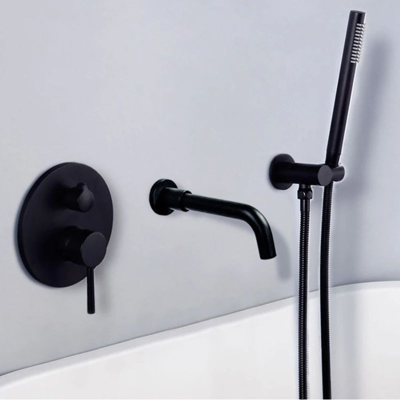 Casa si Gradina - Sanitare - Lavoar baie si accesorii - Baterii sanitare - Baterie cada, Blackswan, Tip M68, model negru mat, dimensiune 22 cm - Infinity.ro