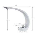 Casa si Gradina - Sanitare - Lavoar baie si accesorii - Baterii sanitare - Baterie chiuveta baie, Blackswan, Tip M12, model alb, dimensiune 19 cm - Infinity.ro