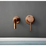 Casa si Gradina - Sanitare - Lavoar baie si accesorii - Baterii sanitare - Baterie chiuveta baie, Blackswan, Tip M209, model rose gold, dimensiune 20 cm - Infinity.ro