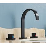 Casa si Gradina - Sanitare - Lavoar baie si accesorii - Baterii sanitare - Baterie chiuveta baie, Blackswan, Tip M58, model negru mat, dimensiune 23.5 cm - Infinity.ro