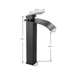 Casa si Gradina - Sanitare - Lavoar baie si accesorii - Baterii sanitare - Baterie chiuveta baie, Blackswan, Tip M53, model negru mat, dimensiune 27 cm - Infinity.ro