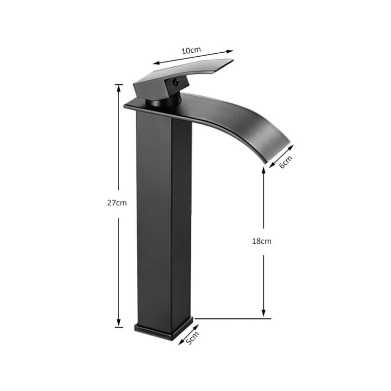 Casa si Gradina - Sanitare - Lavoar baie si accesorii - Baterii sanitare - Baterie chiuveta baie, Blackswan, Tip M53, model negru mat, dimensiune 27 cm - Infinity.ro