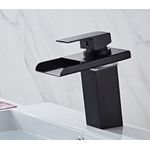 Casa si Gradina - Sanitare - Lavoar baie si accesorii - Baterii sanitare - Baterie chiuveta baie, Blackswan, Tip Cascada M32, model negru mat, dimensiune 17 cm - Infinity.ro