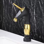 Casa si Gradina - Sanitare - Lavoar baie si accesorii - Baterii sanitare - Baterie chiuveta baie, Blackswan, Tip M274 Unicorn, model negru mediu, dimensiune 27.2 cm - Infinity.ro