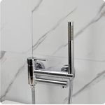 Casa si Gradina - Sanitare - Lavoar baie si accesorii - Baterii sanitare - Baterie cada, Blackswan, Tip M99, model crom lucios, cu pipa mobila, dimensiune 19.5 cm - Infinity.ro