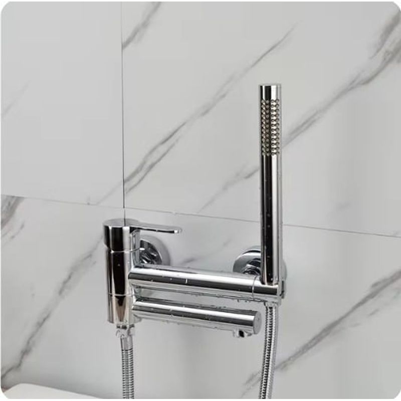 Casa si Gradina - Sanitare - Lavoar baie si accesorii - Baterii sanitare - Baterie cada, Blackswan, Tip M99, model crom lucios, cu pipa mobila, dimensiune 19.5 cm - Infinity.ro
