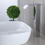 Casa si Gradina - Sanitare - Lavoar baie si accesorii - Baterii sanitare - Baterie chiuveta baie, Blackswan, Tip M186, model crom inalt cu pipa tip cascada si senzor, dimensiune 30.5 cm - Infinity.ro