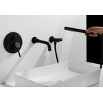 Casa si Gradina - Sanitare - Lavoar baie si accesorii - Baterii sanitare - Baterie cada, Blackswan, Tip M68, model negru mat, dimensiune 22 cm - Infinity.ro